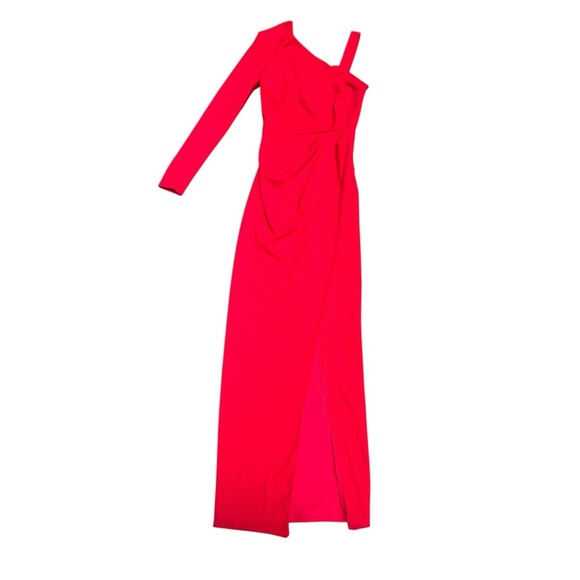 Michael Costello Collection Eunice Asymmetric Knit Gown - Picture 3 of 7